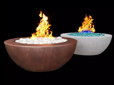 Fire Pit Concrete Free 3D model