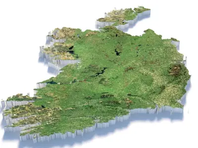 Ireland Terrain Country 3D model