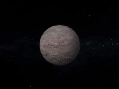 Dwarf Alien Planet or Moon 04 Low-poly 3D model