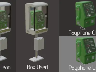 Japanese Payphone 3D model