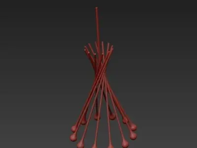 Polished brass and silver twist 3D model