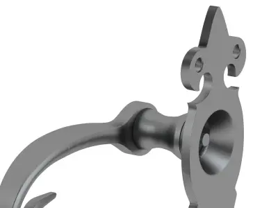 Fleur De Lys Door Handle Low-poly 3D model