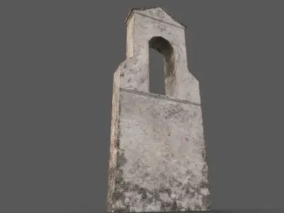 church bell tower Low-poly 3D model