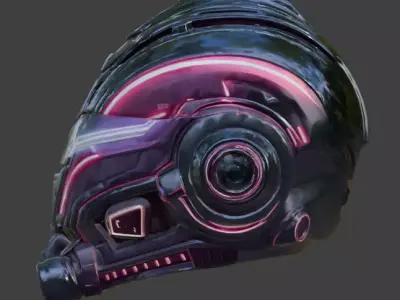 Cyber-Tech Tactical Helmet 3D Model Low-poly 3D model