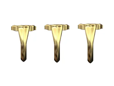 Lily ornament window signet ring Us sizes 7 8 9 3D print model