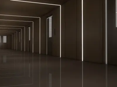 Sci Fi Room 3D model 5