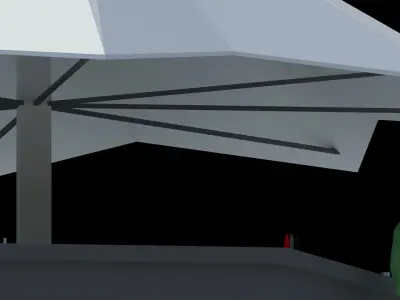 Low Poly Summer Bar 2 Low-poly 3D model