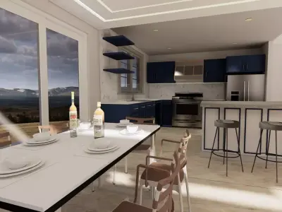 Kitchen with island  3D model