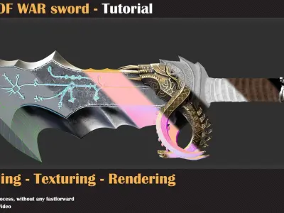 GOD OF WAR sword - Tutorial   3D model