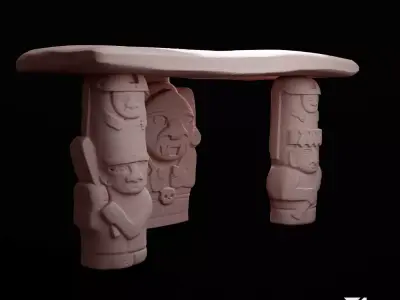 statues of San agustin 3D print model