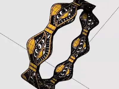 1376 Royal Colonnade Bangle 8gm 3D print model