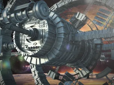 Sci-Fi Space Station 3D model get