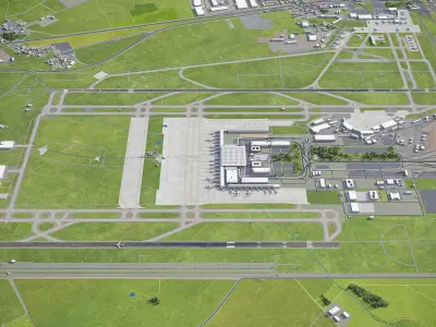 Berlin Brandenburg Airport - BER Low-poly 3D model