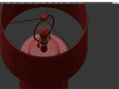 Ellie Tumbling Block Ceramic Metal LED Table Lamp Low-poly 3D model