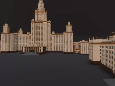 Building Pack 3D Model  Low-poly 3D model