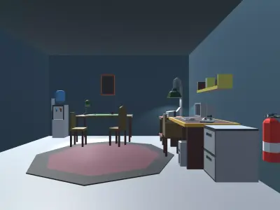9t5 Low Poly Office Low-poly 3D model
