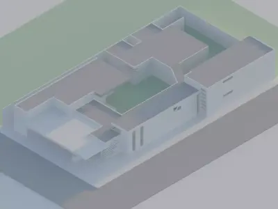House model floor plan of Free 3D model