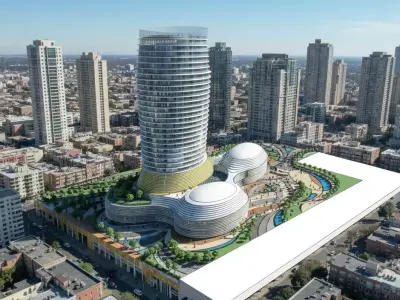 Parametric Podium Tower Complex SketchUp Model Low-poly 3D model