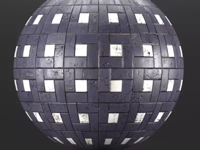 20 ceramic-tile materials Low-poly 3D model