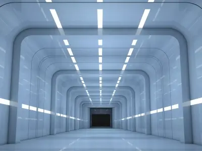 Sci Fi Tunnel 3D model 25
