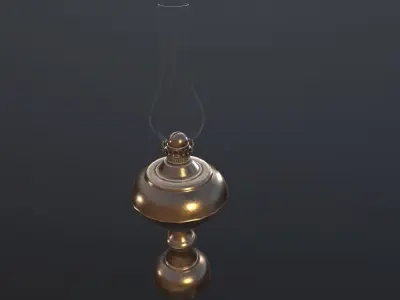 Lantern- PBR Game Ready oil lamp Low-poly 3D model