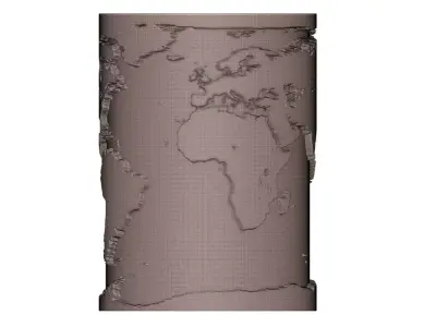 Worldmap moodlight 3D print model
