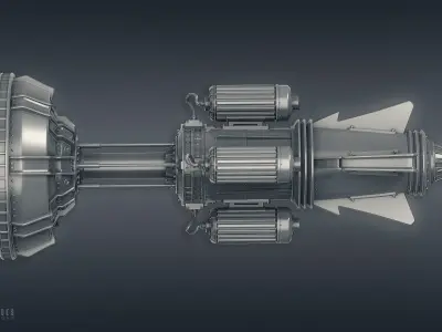 Scifi Ray Gun Blaster 3D Model 3D model