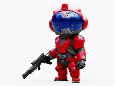 TOON TROOPER BCC-4  RIGGED 3D model