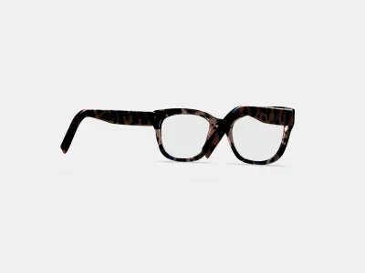 Tatum Eyeglasses in Smoky Pearl Tortoise 3D model