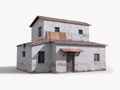 Slum f old house Low-poly 3D model