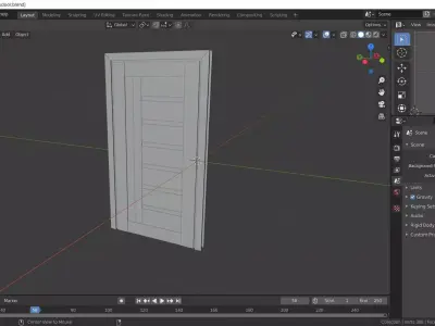Door Game Ready Low-poly 3D model