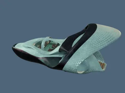 airship model futuristic spacecraft Low-poly 3D model