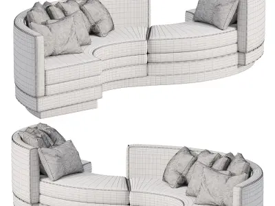 Monaco Sectional Sofa  3D model