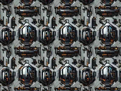 20 Seamless Sci-fi Patterns - Modular Texture Texture