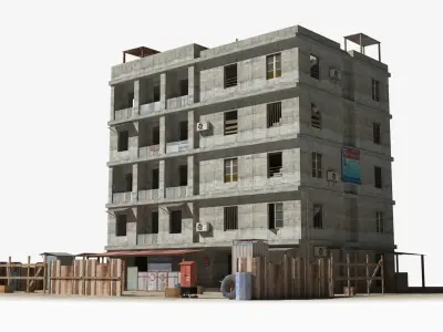 Slum x11 Low-poly 3D model purchase