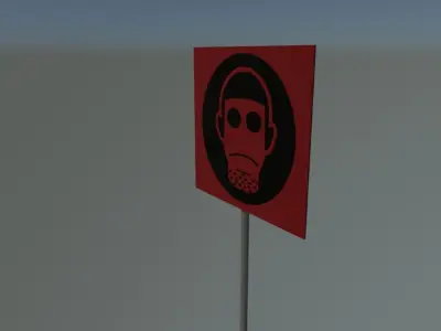 protection respirator sign Free low-poly 3D model