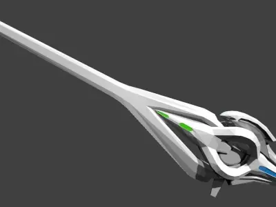 Sword Drone Concept Low-poly 3D model