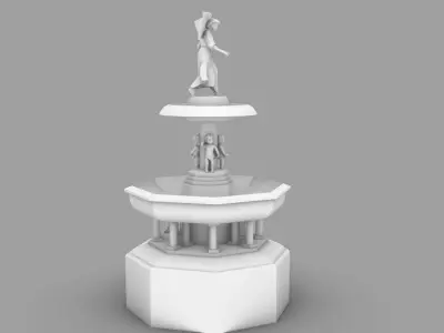 Bethesda Fountain Central Park NY 3D print model