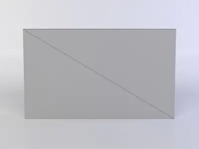 Green exit sign Low-poly 3D model