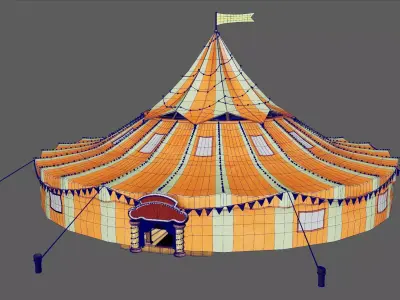 tent Amusement park facilities 3D model
