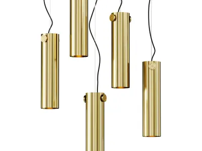 Indi Pendant Cylinder Suspension Lamp Low-poly 3D model
