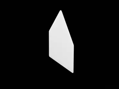 Street Sign Pentagon Low-poly 3D model