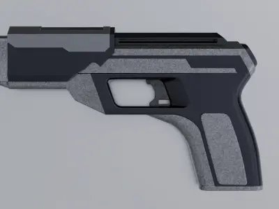 Sci-fi Gun 3D model 9