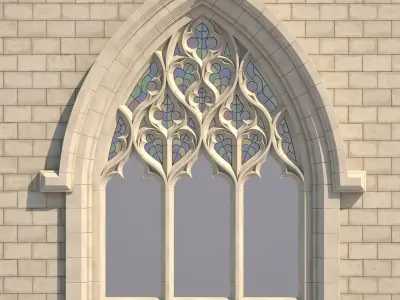 Gothic Window Type 1 model 3D model