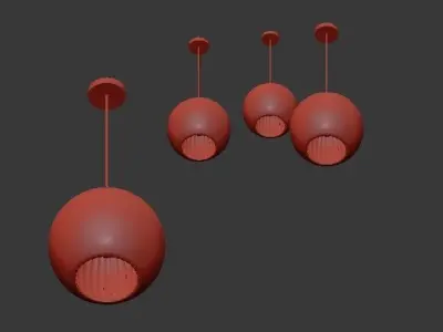 Crystal Pendant Light 3D model buy