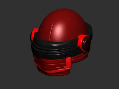 helmet high poly sculpt 3d printable ver 7 3D model 3D model 61