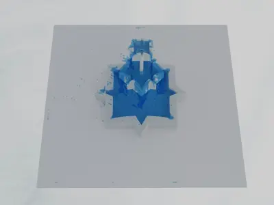 Fountain Low-poly 3D model