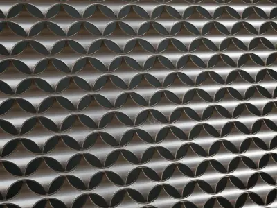 Decorative Quatrefoil Pattern Metal Grill PBR Seamless Texture