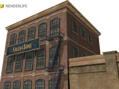 Factory Warehouse 24839 3D model