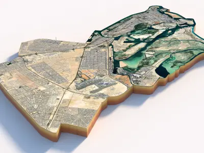 Abu Dhabi city in UAE 3D model